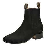 Botin Charro Nobuck Negro