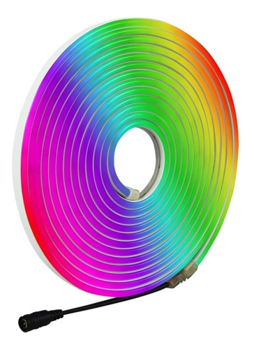 Tira Neon Flex 5m Multicolor Rgb C/ Regulador Marca Jwj