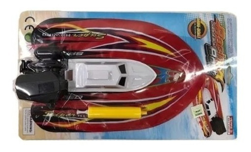 Lancha Barco Gomon Motor A Pila Inflable Racing Boat Blister