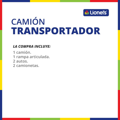 Camión Transportador De Autos. Súper Camiones De Lionel's