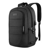 Mochila Puerto Usb Negra Para Laptop Hasta 17.3  Pulgadas