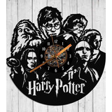 Reloj De Pared Harry Potter Calado En Madera Deco Negro