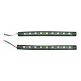 Tiras Led Motocicleta 18 Led Luz Ámbar Estrobo 17cm Flexible