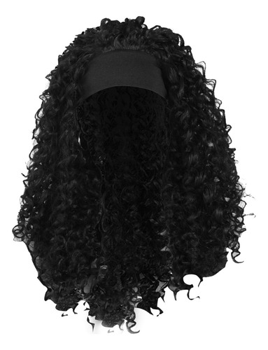 Chic Afro Kinky Curly Peluca Elegante Ondulado 55-58cm