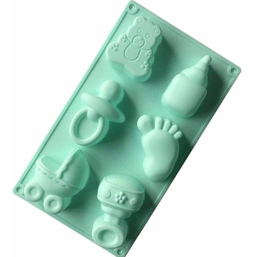 Molde De Silicona Para Jabón O Chocolate, Diseño Baby Shower