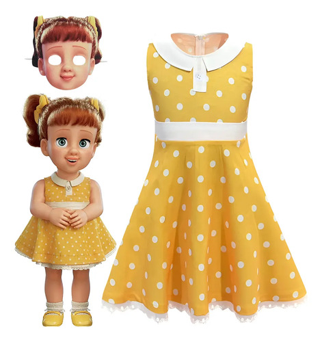 Toy Story 4 Gaby Muñeca Cosplay Ropa Niñas Fiesta Rendimiento Vestidos