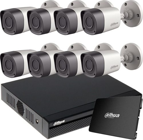 Kit Seguridad Dahua Full 4mp Dvr 8 Ch + 8 Camaras Ext + 1tb