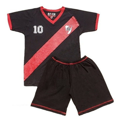 Pijama River Plate Oficial Verano Escotev Futbol Talle 4-10