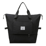 Bolsa Esportiva Mala Feminina Treino Yoga Viagem Espaçosa Cor Preto Cor Da Correia De Ombro Preto Desenho Do Tecido Liso