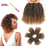 8 Pulgadas Marlybob Short Crochet Hair 6 Packslot Kinky Curl