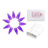 Set Pinzas + Papel Sin Pelusa Removedor Esmalte Perm Uv Gel