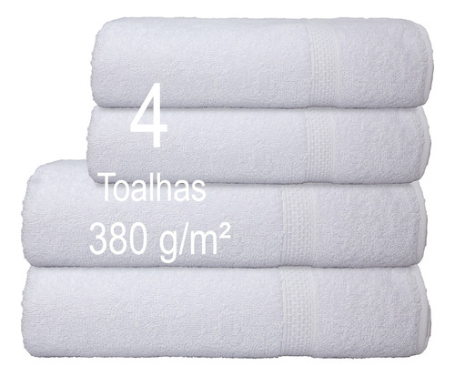 Kit Toalha De Banho 70x130 Cm Rosto Camesa 380 G/m² Algodão