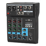 Consola Mezcladora Profesional De 4 Canales Mini Usb Mixer