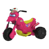 Moto Elétrica Infantil Grande Rosa Menina Xt3 6v Bandeirante