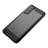 Funda Tpu Fibra Carbono Para Moto Edge 20 Pro + Templado 5d