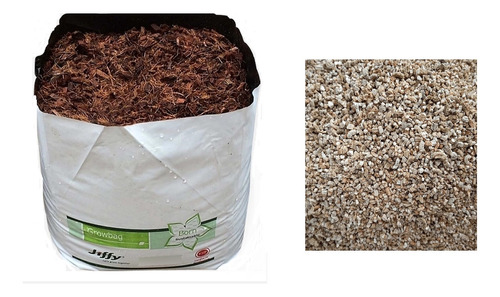 Fibra De Coco Jiffy Rinde 14 Litros + Vermiculita 5 Litros