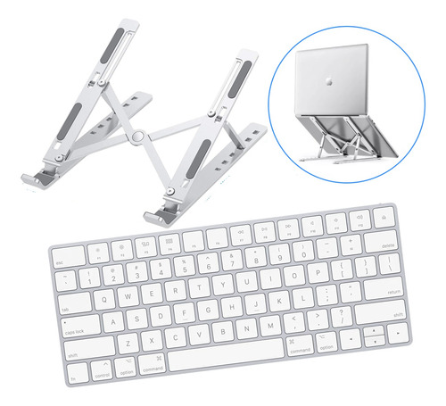 Kit Teclado Apple Magic Keyboard Us Soporte Plegable Laptop 