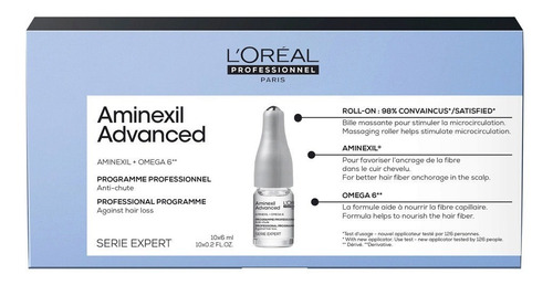 Ampolletas Loreal Aminexil Advanced 10x6ml Omega 6 