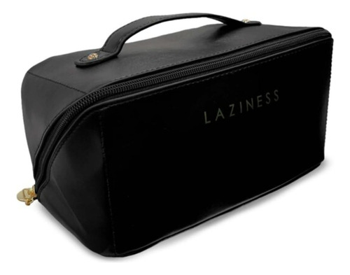 Necessaire Feminina Organizador Maquiagem Viagem Blogueira Laziness Cor Preto