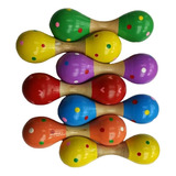 Maraca Doble Madera Instrumento Musical Infantil Estimulació