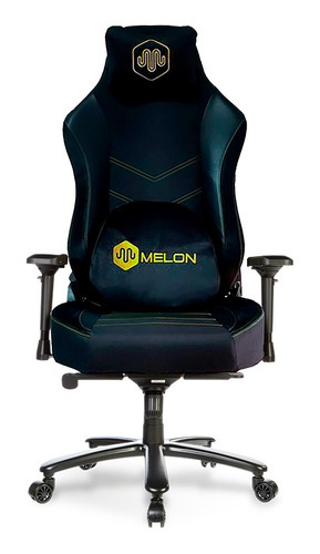 Silla Butaca Gamer Melon Gaming Oficina Reclinable Color Negro/amarillo Xpro Flag Material Del Tapizado Cuero Pu