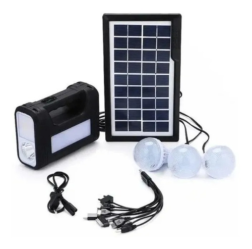 Kit Solar De Camping Luz Emergencia Usb 3ampolletas