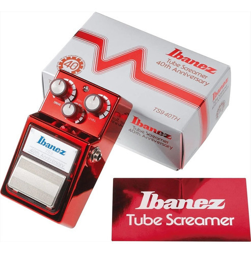 Pedal De Edición Limitada Del 40 Aniversario Del Ibanez Ts9 Con Color Rojo Rubí