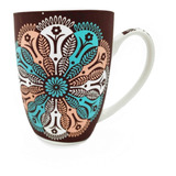 Taza Cónica Mug Jarro Para Te/café, Deco Mandalas 11841.