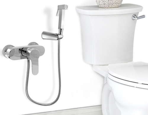 Ducha Externa Bidet Manual Cuadrado Y Mezcladora De Bronce