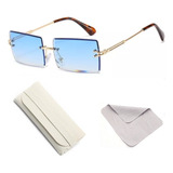 Lentes De Sol Unisex Retro Vintage Sin Marco Rimless, 7color