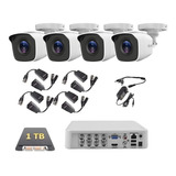 Kit Cctv Dvr 8 Canales 4 Cámaras Hd 720p Hik 1tb Baluns Rj45