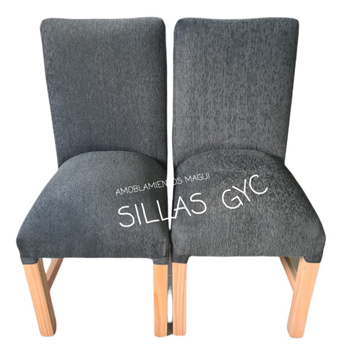 Sillas Vestidas Reforzadas Combo X2 En Chenille O Eco Cuero.