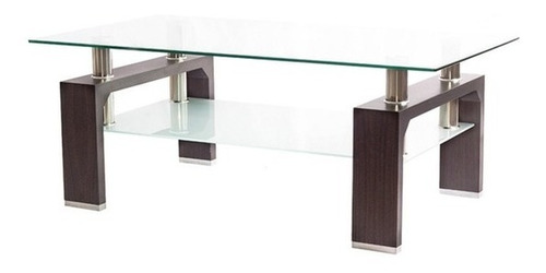 Mesa Ratona De Living Rectangular De Vidrio 100x60cm - Ana