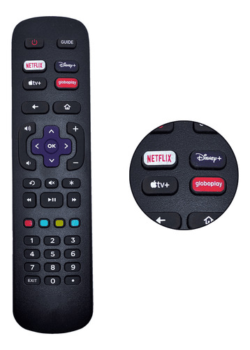 Controle Remoto Para Tv Philco Roku Smart Rc-nwir3226001280
