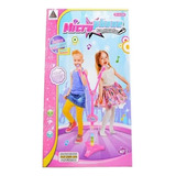 Micrófono Doble Star Party Mp3 Led Pedestal Para Niñas Niños