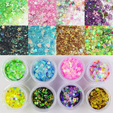 Kit De Glitter Para Uñas Con Mariposas Y Flores - 8 Colores