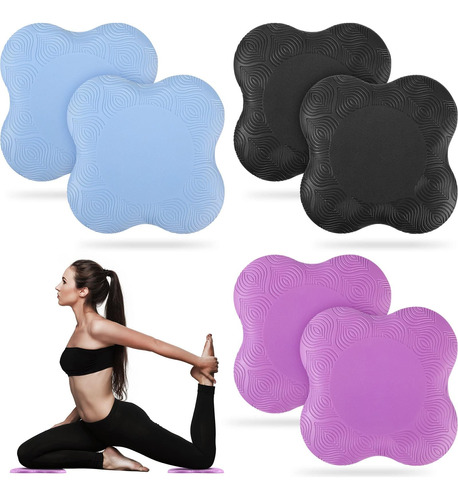 6 Rodilleras Para Yoga Extra Gruesas, Almohadilla De Muñeca 