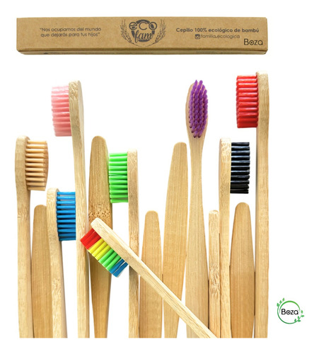 Cepillo De Dientes Bambu Biodegradable Ecologico Adulto 