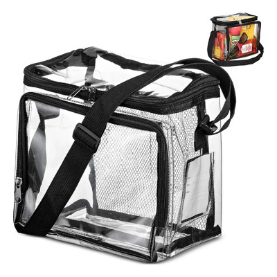 Lonchera Térmica Transparente Con Correa Ajustable Black Floreado | Envío gratis