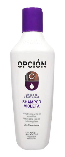 Shampoo Silver Opcion Violeta 225ml Matizador