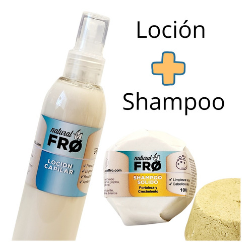 Locion Capilar Naturalfro Caida X 100ml + Shampoo Solido Kit