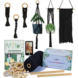 Kit De Colgador Macrame Negro Instrucciones 109 Yardas ...