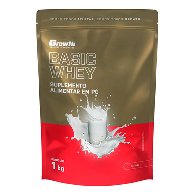 Basic Whey 1kg Growth Supplements - Natural | MercadoLivre
