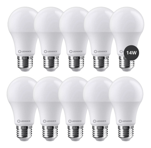 Pack X 10 Lámpara Foco Led Ledvance Osram 14w=100w Por E631 