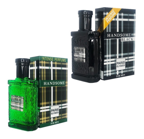 Kit Handsome Green 100ml + Handsome Black 100ml Perfume Masculino