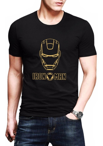 Camiseta Para Caballero Iron Man Dorado Iconic Store