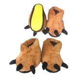 Super Imperdível Pantufa Marrom De Urso Fofinha Infantil Rg