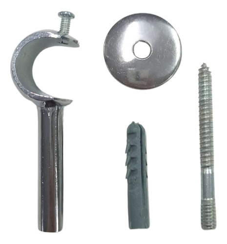 Kit 2 Suporte Para Varão De Cortina  Alumínio 19mm - Cor: