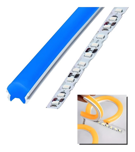 Neon Flex Segunda Generación Tira Led + Silicona X Metro