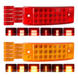 10 Plafon 21 Led Rectangular Fija Estrobo Secuencial 12-24v